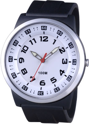 White Sports Mens Analog Watch / Rubber Silicone Analog Watches