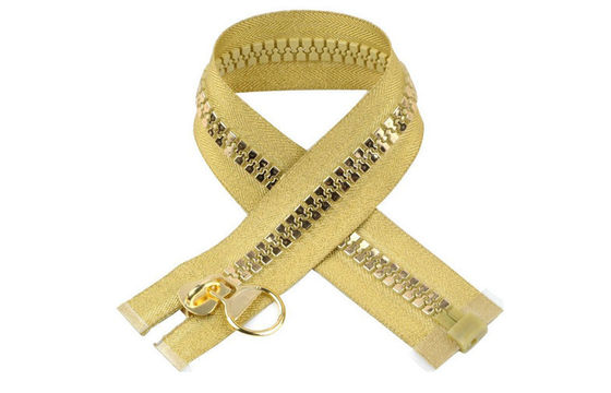 20# Molded Plastic Separation Coat Open End Zippers With Auto Lock Slider