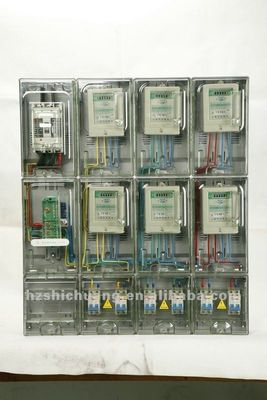 Weatherproof and anti aging PC ABS Single Phase 6 Gang plastic electronics enclosure