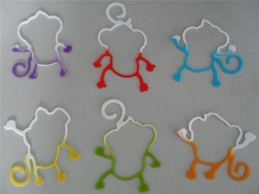 Rainbow Silicone Rubber Bands, Silly Bracelets Monkey Pattern For Children OEM