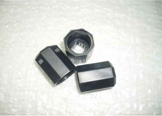 DIY Plastic Injection Molding Plastics Round Black ABS Cap With Manual Unscrewing