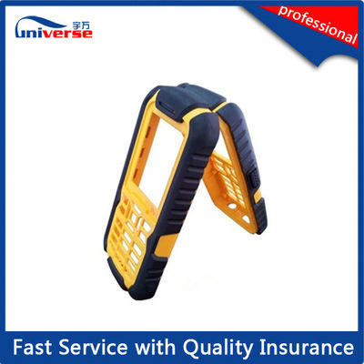 Custom ABS Plastic Injection Parts Phone Cover , Black with Yellow