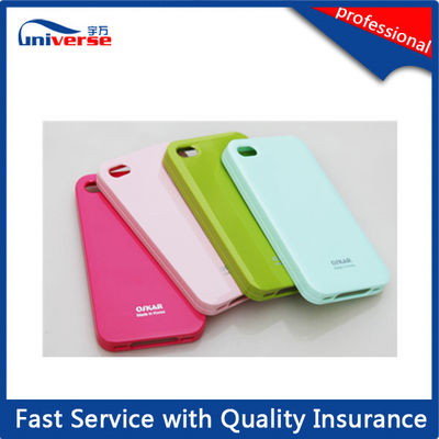 Custom ABS Plastic Injection Parts Phone Cover , Black with Yellow