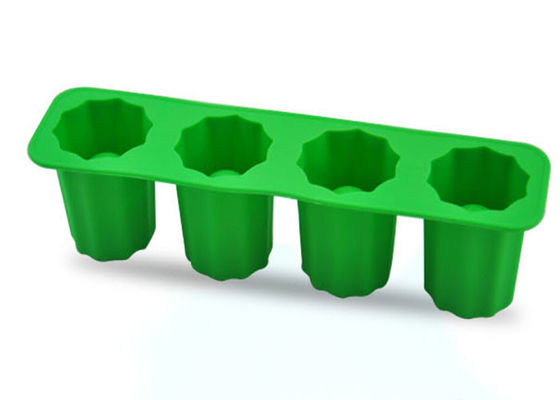 Food Grade Cool Silicone Ice Tray , Cup Shaped Silicone Ice Shot Glass Mold