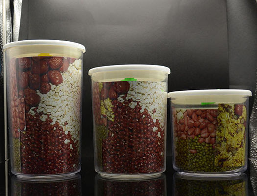 Wide Mouth food safe plastic containers with easy lock , 400ml / 600ml / 800ml