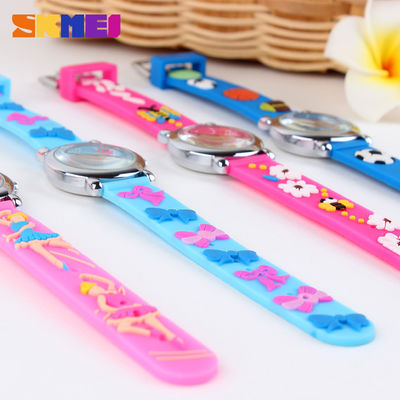 Cartoon Children / Kid Analog Quartz Sports Watches Bendable Rubber Strap